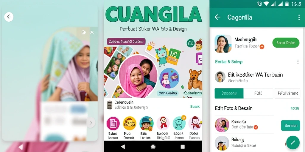 Antarmuka CUANGILA yang sederhana dan mudah digunakan untuk membuat stiker WA.