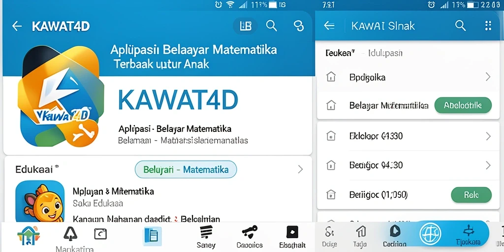 Tampilan antarmuka KAWAT4D yang ramah anak dan interaktif.
