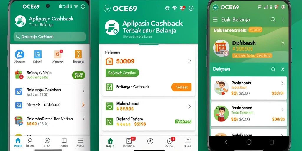 Tampilan antarmuka OCE69 yang menarik untuk fungsi Cashback