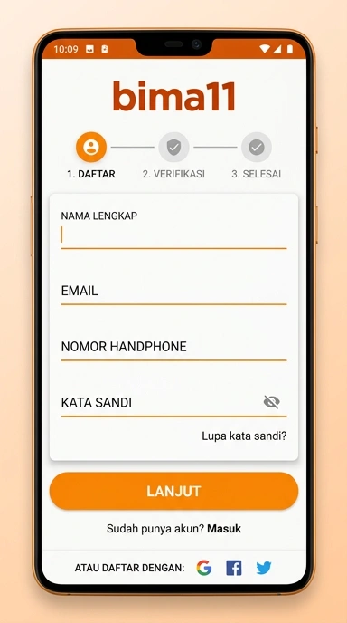 Panduan Registrasi Akun bima11 untuk Pengguna Android